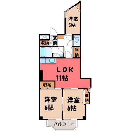 パステルビラ光陽の物件間取画像